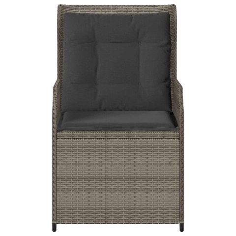 Ławka ogrodowa 2 pcs Szary polirattan