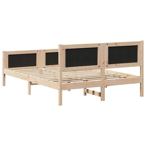 Ramka łóżka Ciemnoszary 150 x 200 cm Lite drewno sosnowe