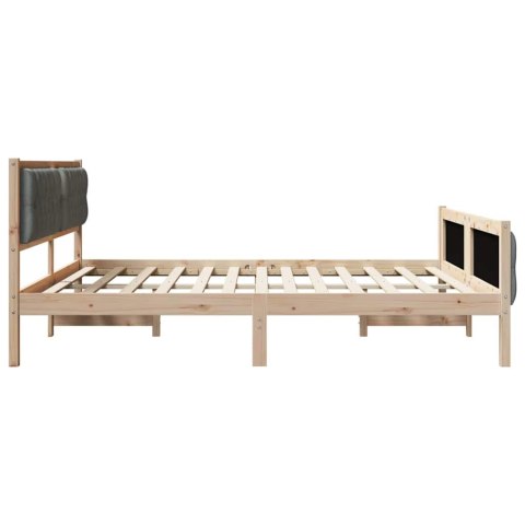 Ramka łóżka Ciemnoszary 160 x 200 cm Lite drewno sosnowe