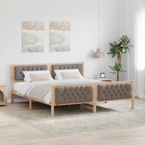 Ramka łóżka Ciemnoszary 160 x 200 cm Lite drewno sosnowe