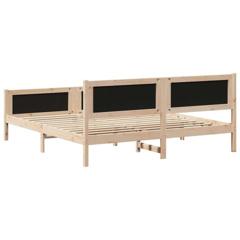 Ramka łóżka Ciemnoszary 160 x 200 cm Lite drewno sosnowe