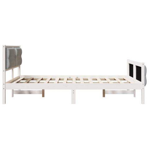 Ramka łóżka Jasnoszary 150 x 200 cm Lite drewno sosnowe