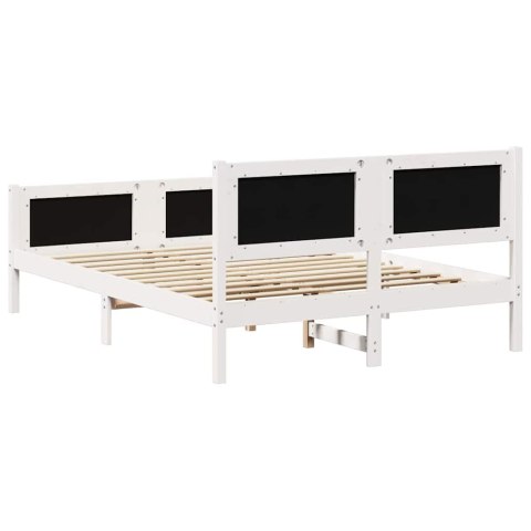 Ramka łóżka Jasnoszary 150 x 200 cm Lite drewno sosnowe