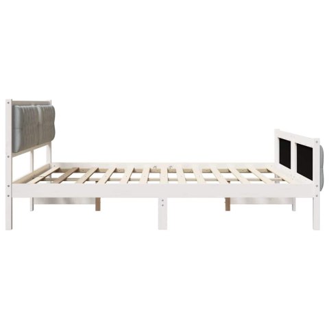Ramka łóżka Jasnoszary 180 x 200 cm Lite drewno sosnowe