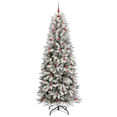 Sztuczna choinka Biały 240 cm PVC, Plastik, Stal i PE