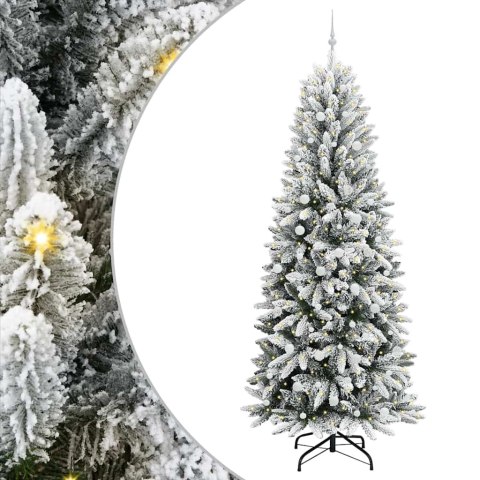 Sztuczna choinka Biały 240 cm PVC, Plastik, Stal i PE