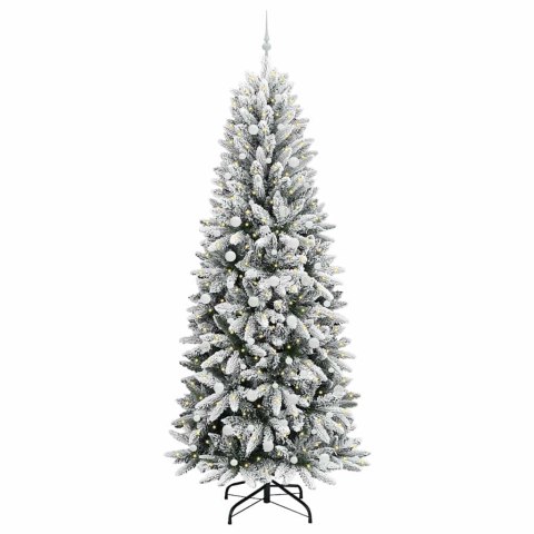 Sztuczna choinka Biały 240 cm PVC, Plastik, Stal i PE