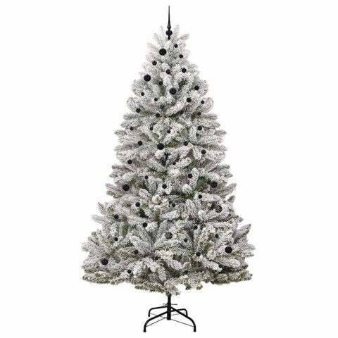 Sztuczna choinka Zielony i Biały 270 cm PVC i Metal