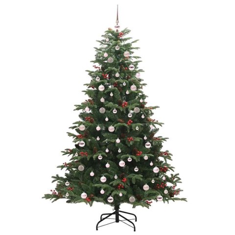Sztuczna choinka z podstawą Zielony 240 cm PVC, Metal i Plastik