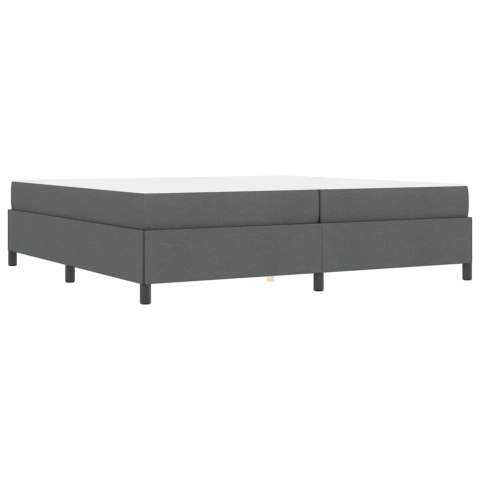 Łóżko sprężynowe Ciemnoszary 200 x 200 cm tkanina