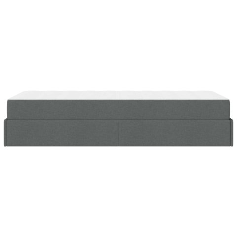 Rama łóżka z materacem 2 pcs Przygaszony Szary tkanina