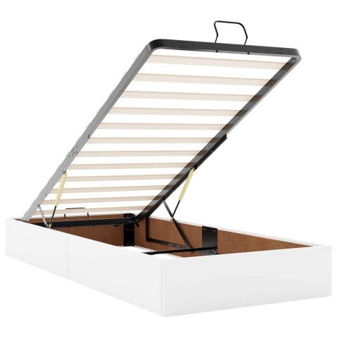 Rama łóżka z materacem z materacem 2 pcs Biały PVC