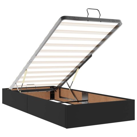 Rama łóżka z materacem z materacem 2 pcs Czarny PVC