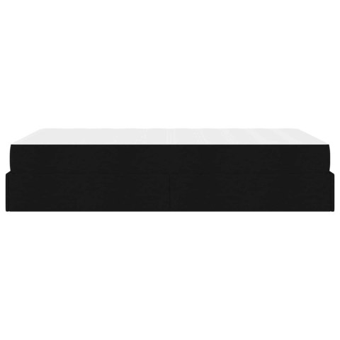 Rama łóżka z materacem z materacem 2 pcs Czarny tkanina
