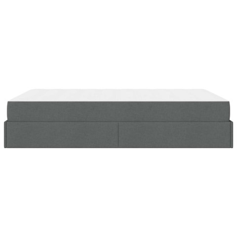 Rama łóżka z materacem 2 pcs Przygaszony Szary tkanina