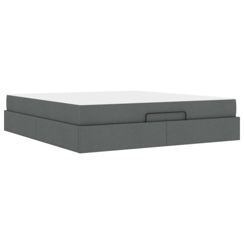 Rama łóżka z materacem 2 pcs Przygaszony Szary tkanina