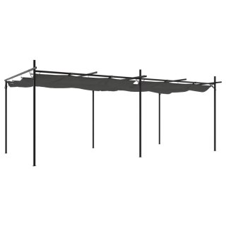 Pergola ze zwijanym dachem, antracytowa, 589x292x230 cm