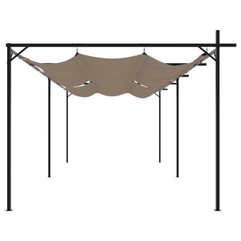 Pergola ze zwijanym dachem, taupe, 589x292x230 cm