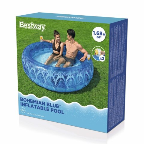 Bestway Basen Napompowy Extra Wytrzymały Niebieski 168x53 cm +6 Lat Ogród 54479