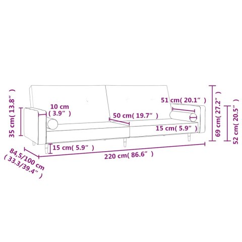 2-osobowa kanapa, 2 poduszki, ciemnozielona, aksamitna