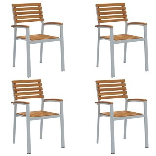 Krzesło Ogrodowe 4 pcs Brązowy 56 x 57 x 87 cm
