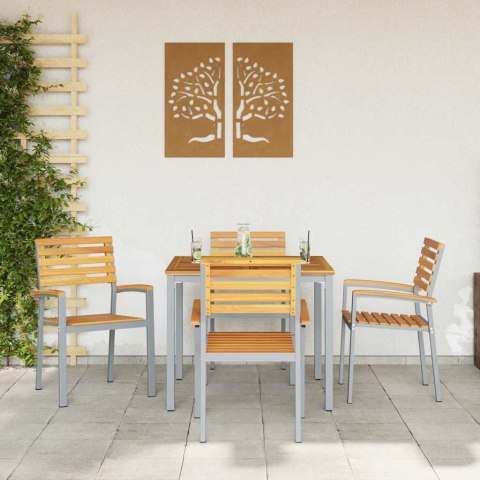 Krzesło Ogrodowe 4 pcs Brązowy 56 x 57 x 87 cm
