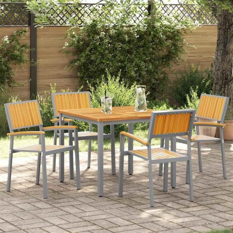 Krzesło składane 4 pcs Brązowy 56 x 57 x 87 cm