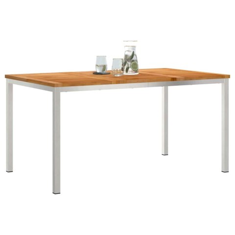 StółJadalny Brązowy 150 x 90 x 75 cm Lite drewno teakowe
