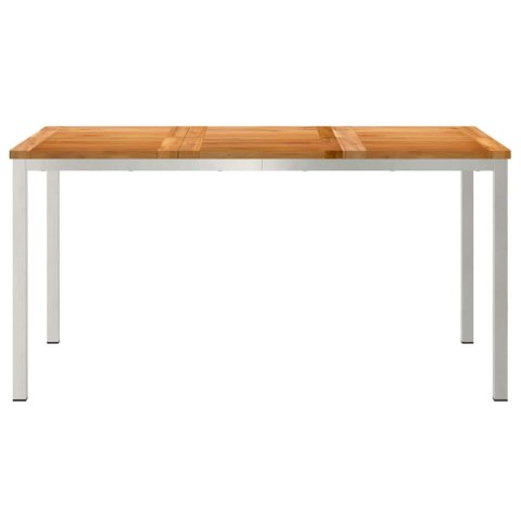 StółJadalny Brązowy 150 x 90 x 75 cm Lite drewno teakowe