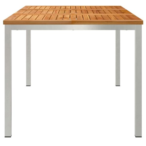 StółJadalny Brązowy 150 x 90 x 75 cm Lite drewno teakowe
