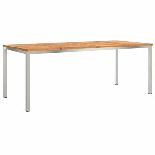 StółJadalny Brązowy 200 x 90 x 75 cm Lite Drewno Akacji
