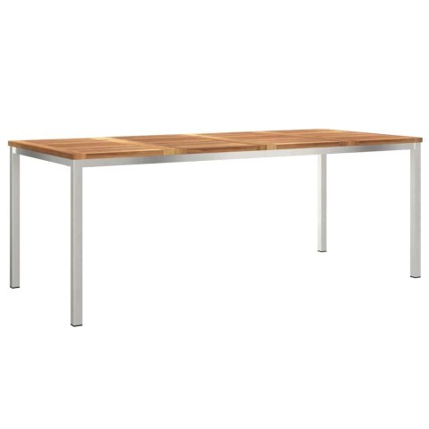 StółJadalny Brązowy 200 x 90 x 75 cm Lite drewno teakowe