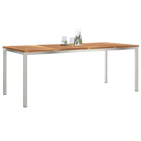 StółJadalny Brązowy 200 x 90 x 75 cm Lite drewno teakowe