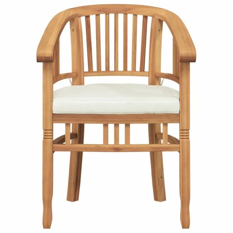 Krzesło 2 pcs Brązowy 63 x 58 x 89 cm Lite drewno teakowe