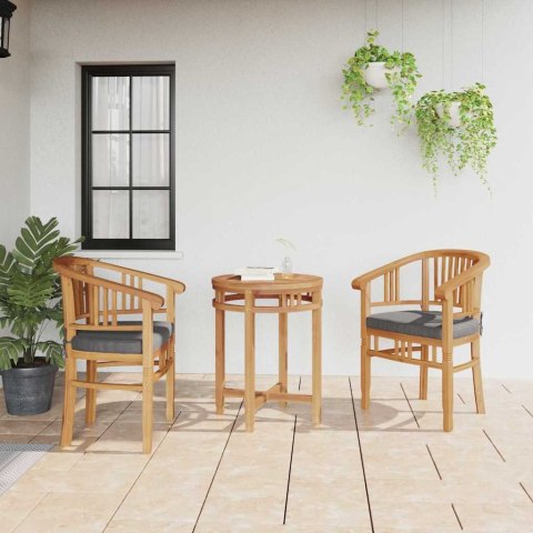 Krzesło 2 pcs Brązowy 63 x 58 x 89 cm Lite drewno teakowe