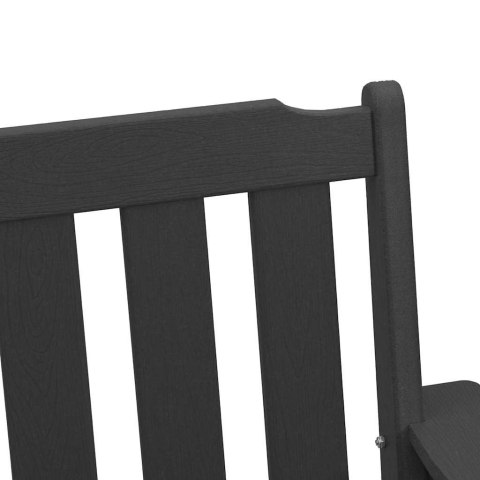 Krzesło jadalne ogrodowe 2 pcs Czarny 65,5 x 59 x 88 cm HDPE