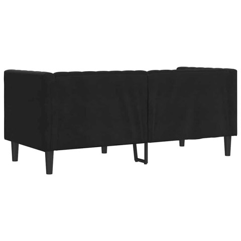 Sofa Czarny 174 x 74,5 x 70,5 cm Aksamit