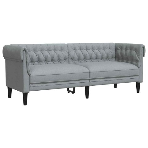 Sofa Jasnoszary 201,5 x 74,5 x 74,5 cm Poliester