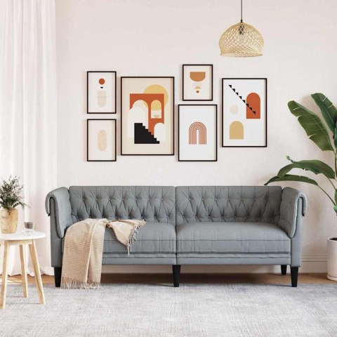 Sofa Jasnoszary 201,5 x 74,5 x 74,5 cm Poliester