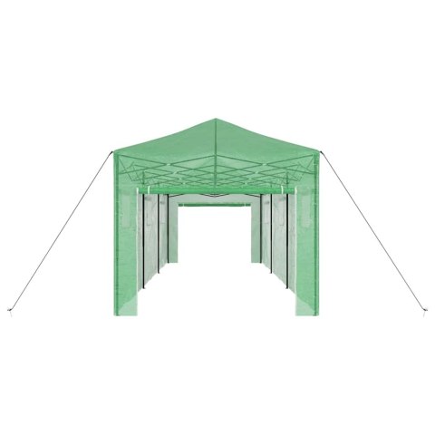 Szklarnia z dachem Zielony 290 x 870 x 315 cm Żelazo