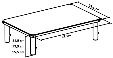 Regulowana podstawka z półką HAJNAN pod monitor laptop rustic