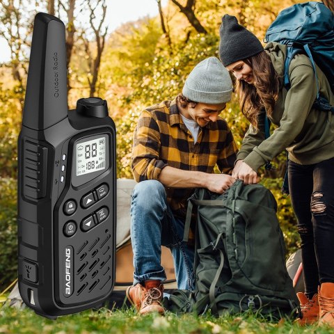 Krótkofalówka Baofeng BF-T25E czarna, 2 sztuki