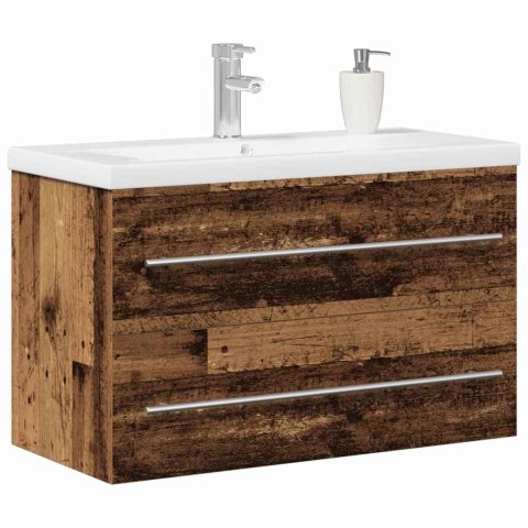 Szafka pod umywalkę z szufladą Stare drewno 80 x 38,5 x 48 cm