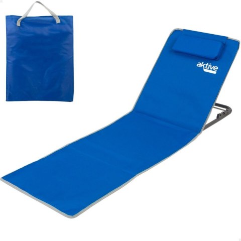 Mata Aktive Odchylany 147 x 55 x 48 cm PVC 600D Niebieski Stal Gąbka (4 Sztuk)