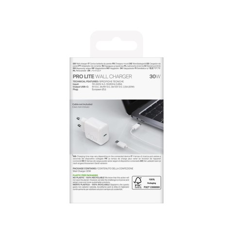 Ładowarka sieciowa USB-C 30W - biała
