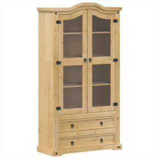 Witryna Corona, 99x43x187 cm, lite drewno sosnowe