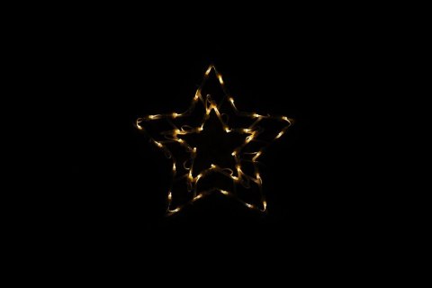 Świąteczna dekoracja LED w oknie - Gwiazda - 40 cm