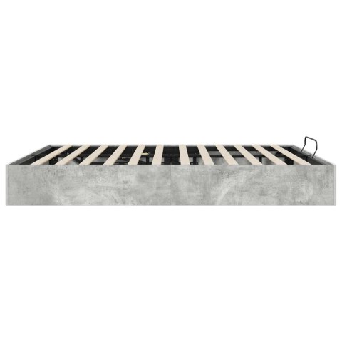 Łóżko otomanowe Betonowy 193 x 120 x 25 cm Płyta wiórowa