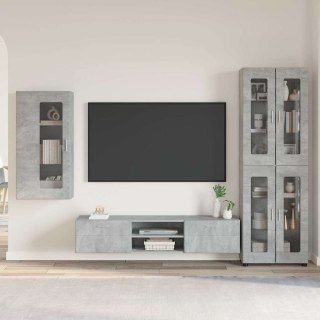 Zestaw szafek RTV Betonowy szary Materiał drewnopochodny