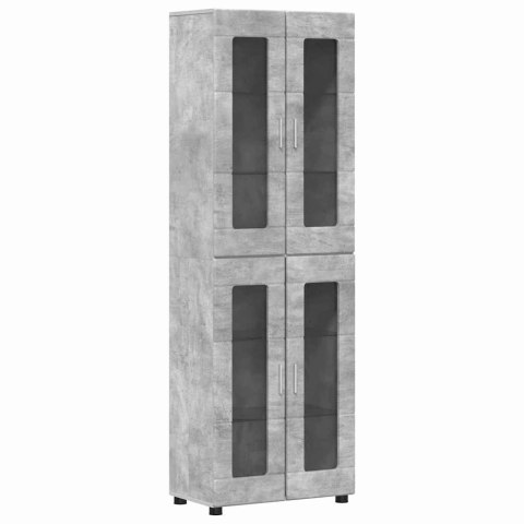 Zestaw szafek RTV Betonowy szary Materiał drewnopochodny
